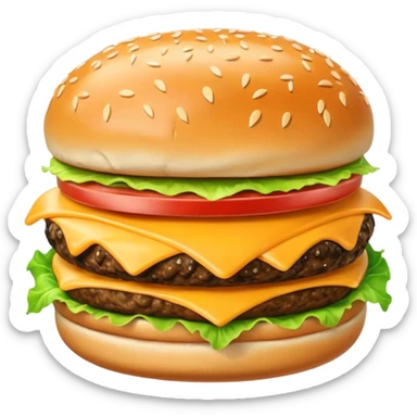 cheeseburger without tomato sticker