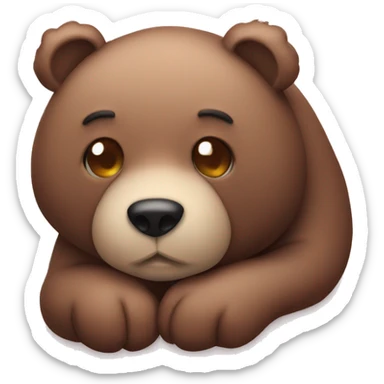 comfy bear sticker