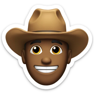 🙂‍↕️ with a cowboy hat  sticker