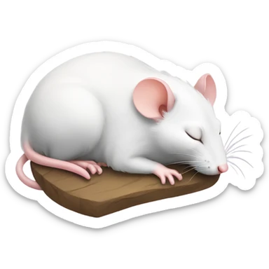 Pretty rat sleeping  sticker