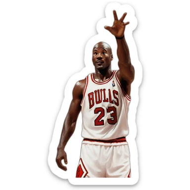 Micheal Jordan signalling stop sticker