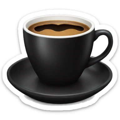 Black coffee cup sticker
