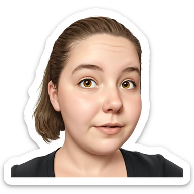 brown-haired girl indoors portrait sticker