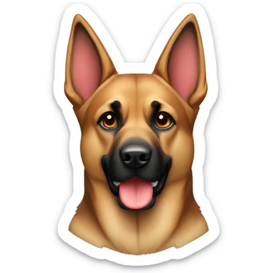 German Shepard like boxer with red gloves  sticker