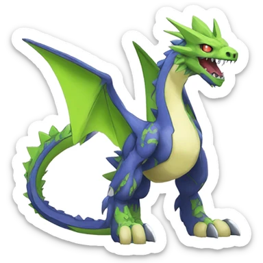  Cool Edgy Digimon-Fakemon-Dragon with edgy markings full body sticker