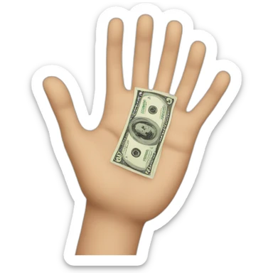 DOLLARS HAND sticker