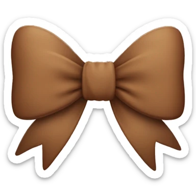 Cute brown bow sticker