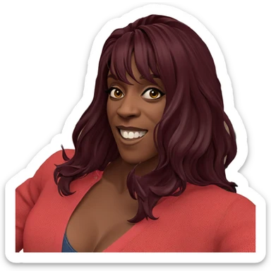 smiling girl with flower rose sticker