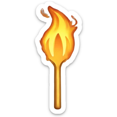 Golden fiery pitchfork  sticker