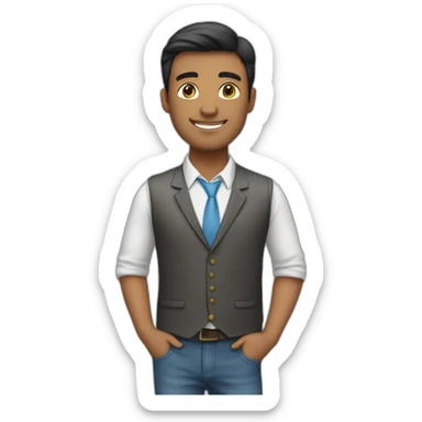 Un hombre emprendedor que sea joven y atractivo sticker