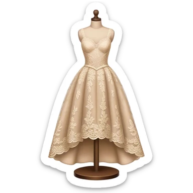 Couture lace gown mannequin sticker
