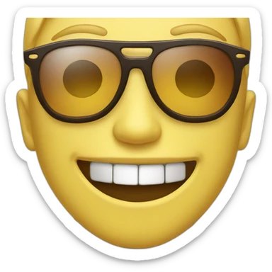Smiling face with sunglasses sticker