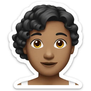 Wedding - light skin black hair sticker