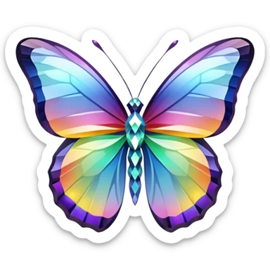 butterfly shaped 56-carat iridescent diamond sticker