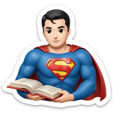 A book with Superman comics sticker