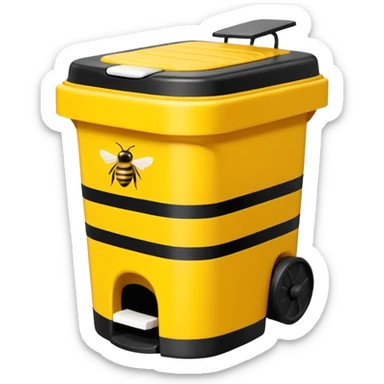honey bucket portable toilet with a honeybee on it sticker