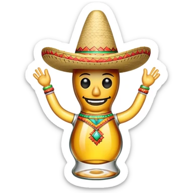 dancing tequila bottle sticker