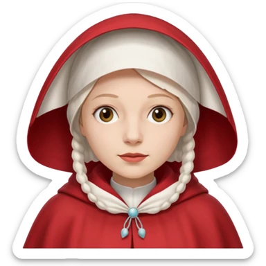 mujer de la portada de  el libro el cuento de la criada sticker