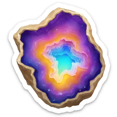 colorful geode sticker