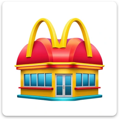 Neon McDonald’s restaurant  sticker