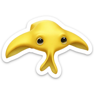yellow stingray toy sticker
