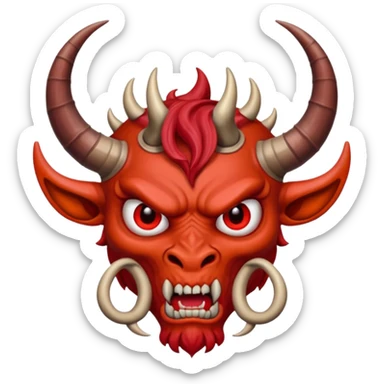 Piru con cuernos sticker