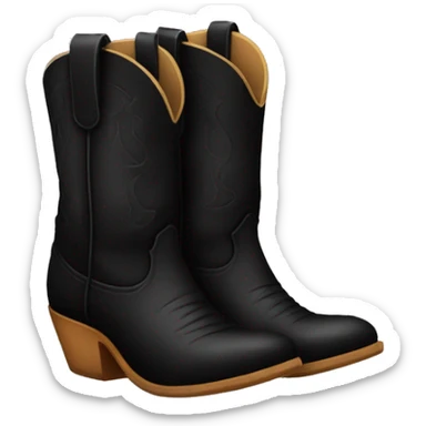 Black cowgirl boots sticker