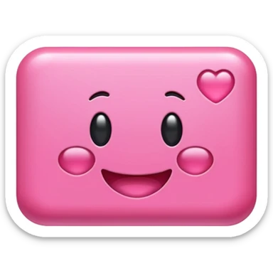 Chicle rosado rectangulo sticker