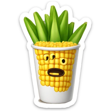 Mexican Corn in a cup sticker