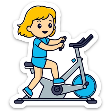 Abba on a spin bike sticker