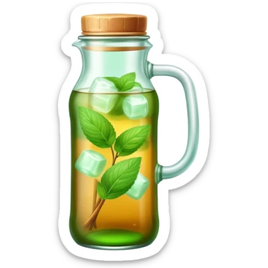 Sweet mint Ice Tea bottle  sticker