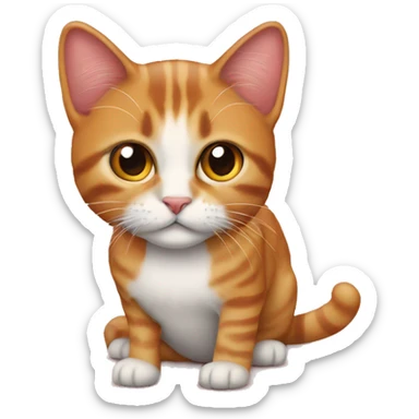 Gatto rosso con copertina sticker