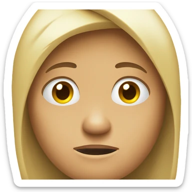 nodding but sad sticker