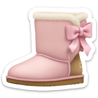 Mini light pink uggs with bow sticker