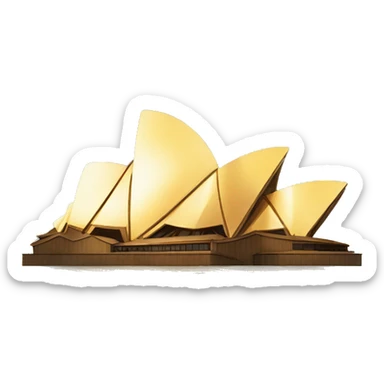 sydney opera house shimmering in the sunlight sticker