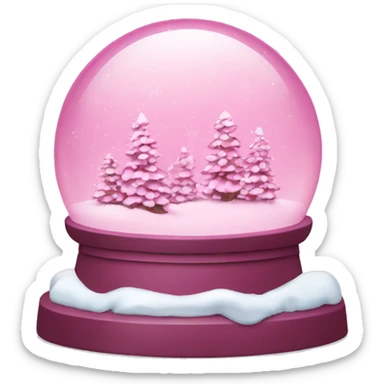 Pink snow globe sticker
