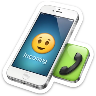 iphone  con fondo negro que diga "llamada entrante" sticker