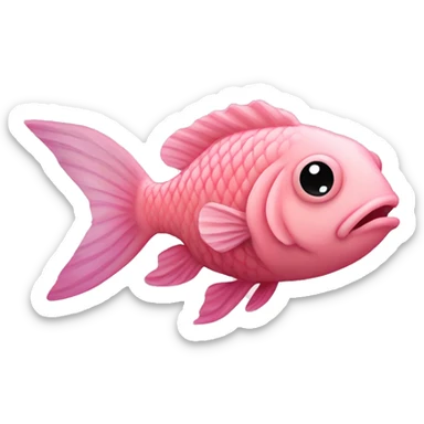 Pastell pink Fish  sticker