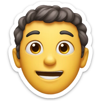 a emoji with no pupils and a huge grin sticker