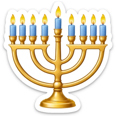 Menorah of 7 candles sticker
