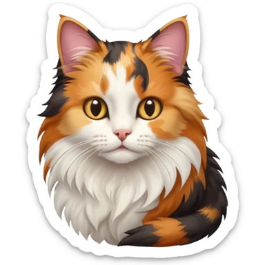 realistic cat from a side angle sticker