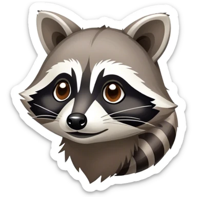 Raccoon in a minimalist sketch style sticker