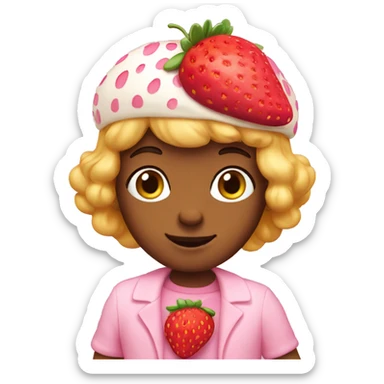 pink strawberry shortcake  sticker