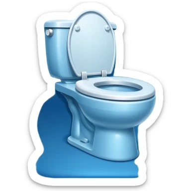 toilet flush icon sticker