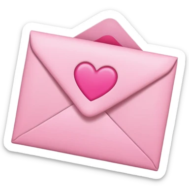 Pink love letter  sticker