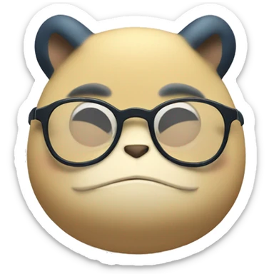 Snorlax with Glasses sticker