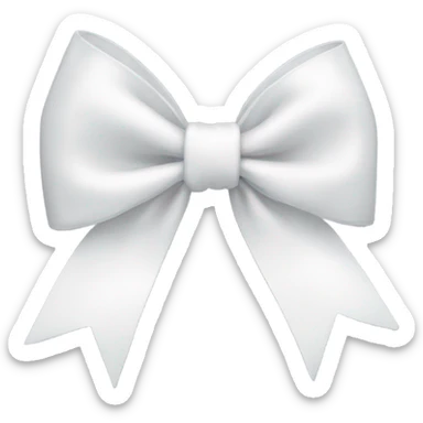 White bow sticker