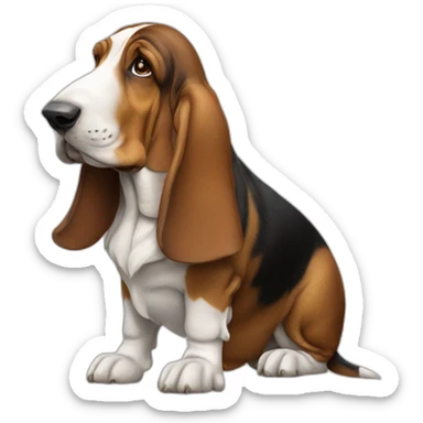 Dog-basset-hound-full-height sticker