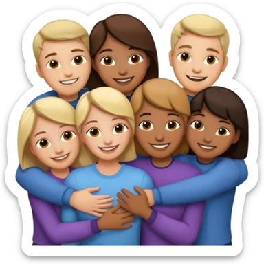 Home of rat, pig, cow, rabbit hugs sticker