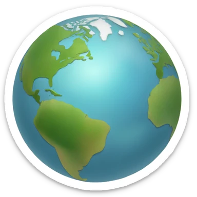 World globe south america sticker